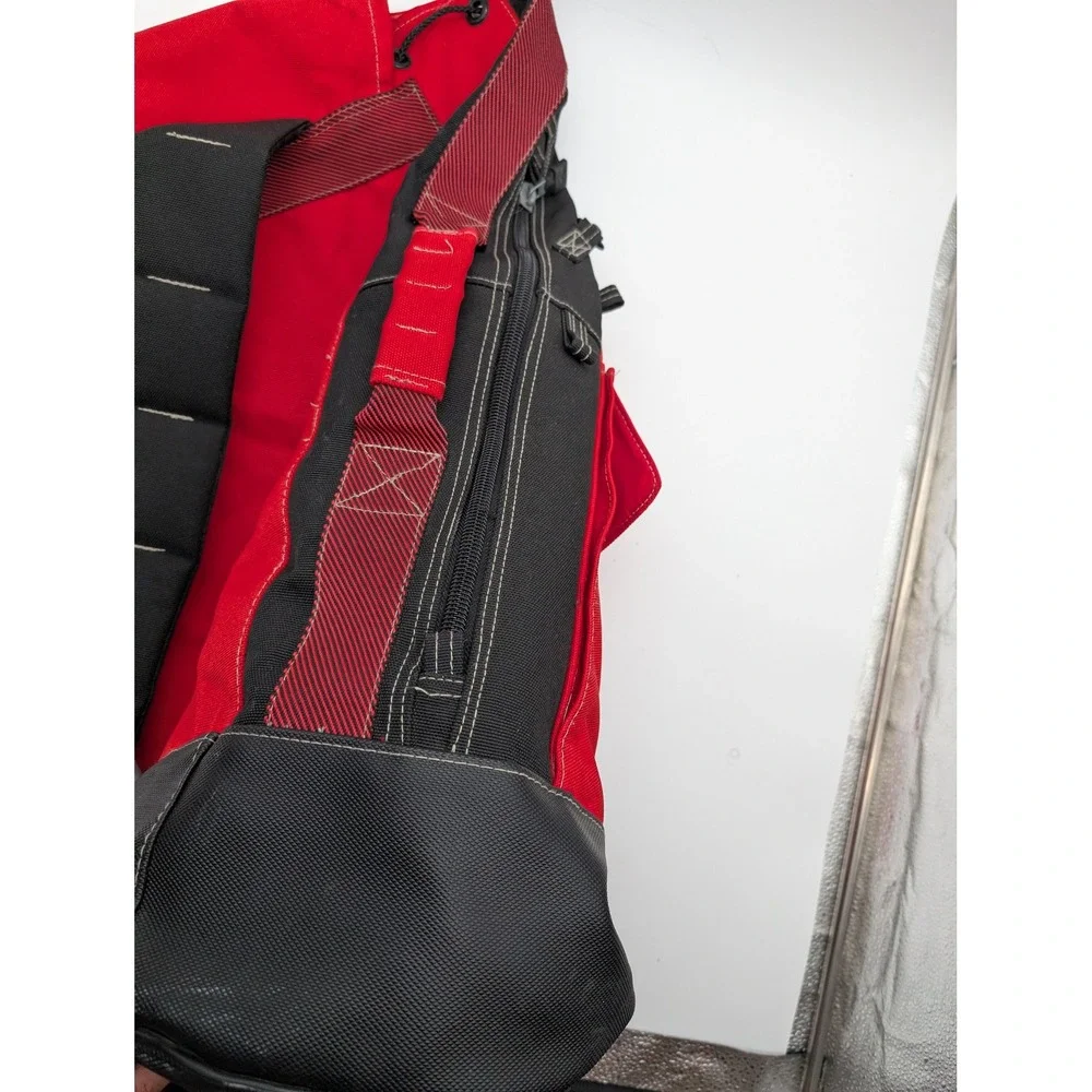 Vintage Marlboro Unlimited Red Black Canvas Sling Backpack Gear Bag Drawstring